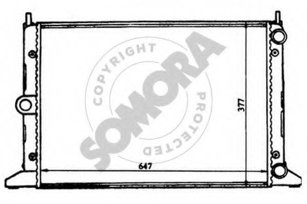 SOMORA 097040 Радіатор, охолодження двигуна