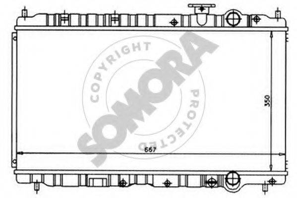 SOMORA 124140 Радіатор, охолодження двигуна