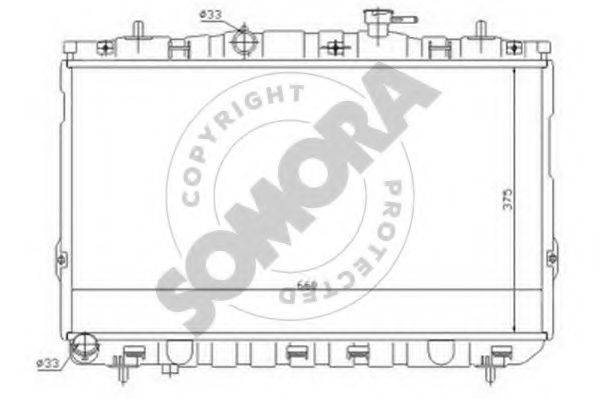 SOMORA 133240 Радіатор, охолодження двигуна
