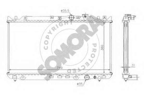 SOMORA 160940 Радіатор, охолодження двигуна