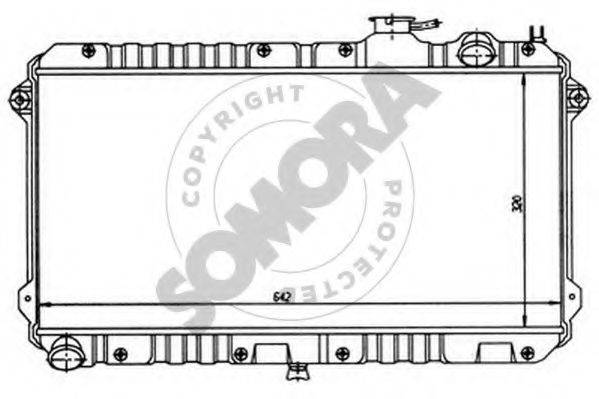 SOMORA 166040 Радіатор, охолодження двигуна