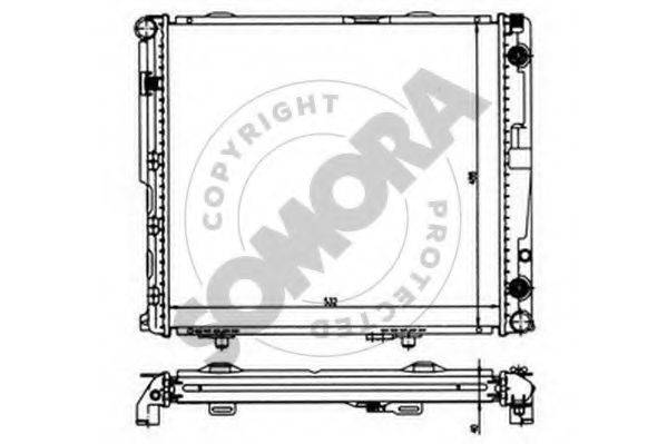 SOMORA 170449 Радіатор, охолодження двигуна