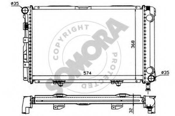 SOMORA 171140 Радіатор, охолодження двигуна