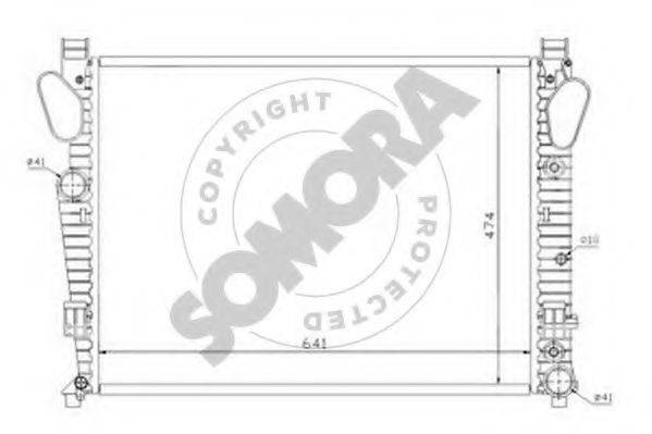 SOMORA 174240 Радіатор, охолодження двигуна