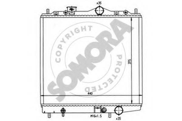 SOMORA 182040 Радіатор, охолодження двигуна