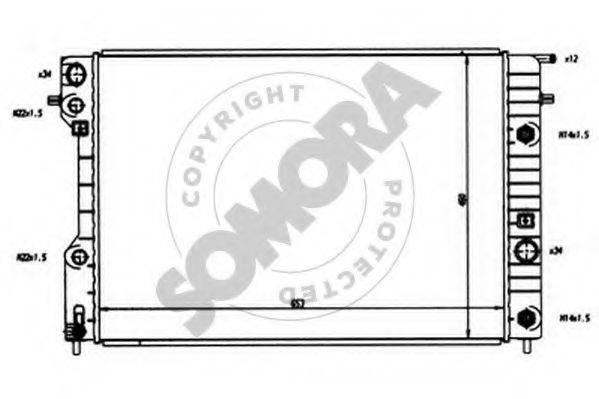 SOMORA 213241 Радіатор, охолодження двигуна