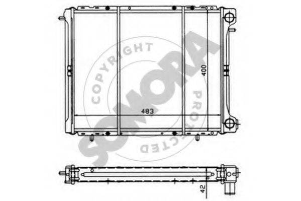 SOMORA 240344 Радіатор, охолодження двигуна
