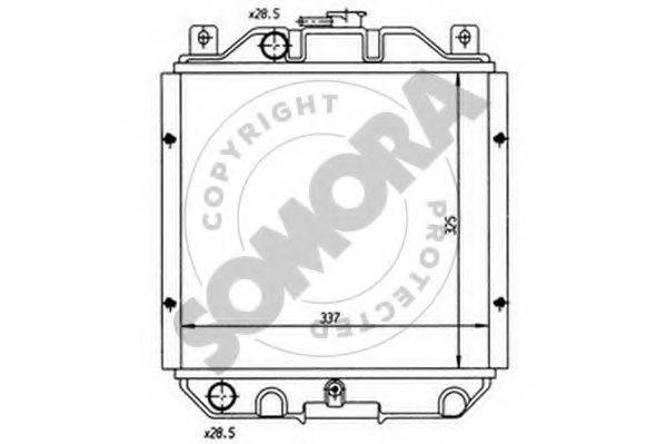 SOMORA 301141 Радіатор, охолодження двигуна
