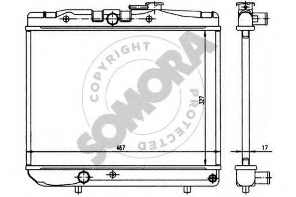 SOMORA 311040 Радіатор, охолодження двигуна