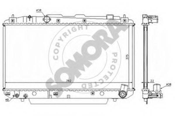 SOMORA 316640 Радіатор, охолодження двигуна