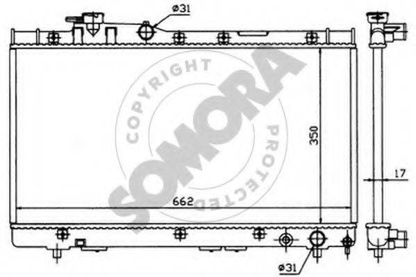 SOMORA 317540 Радіатор, охолодження двигуна