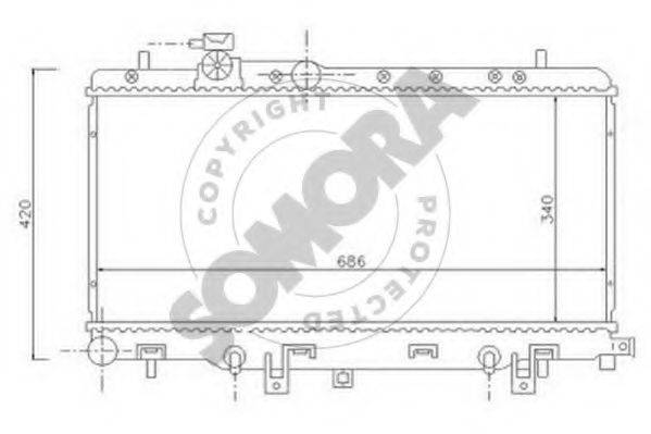 SOMORA 331140 Радіатор, охолодження двигуна