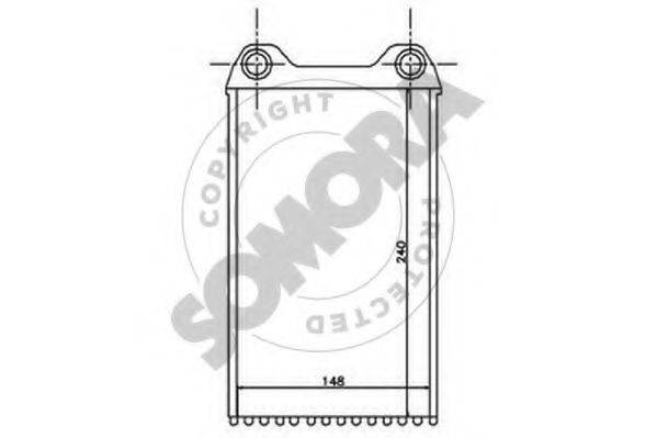 SOMORA 021550 Теплообмінник, опалення салону