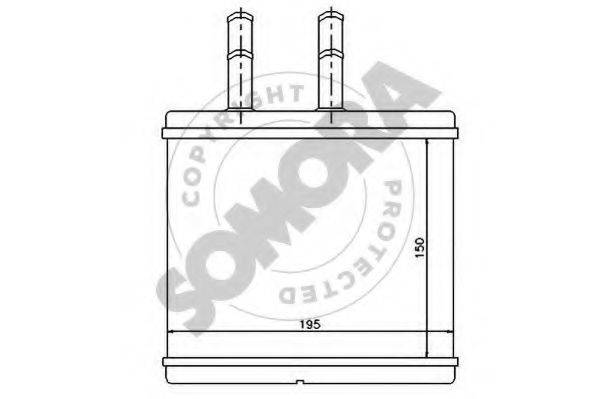 SOMORA 061150 Теплообмінник, опалення салону