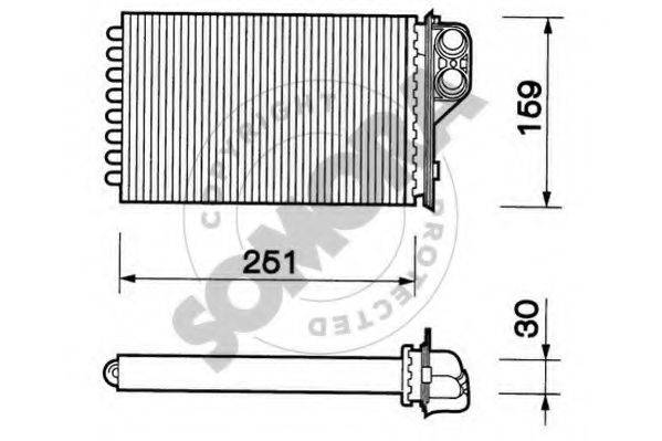 SOMORA 223150 Теплообмінник, опалення салону