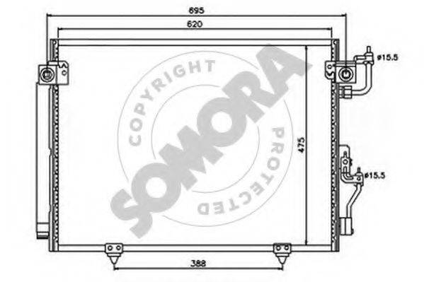 SOMORA 183360 Конденсатор, кондиціонер
