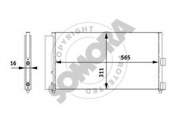 SOMORA 088060C Конденсатор, кондиціонер