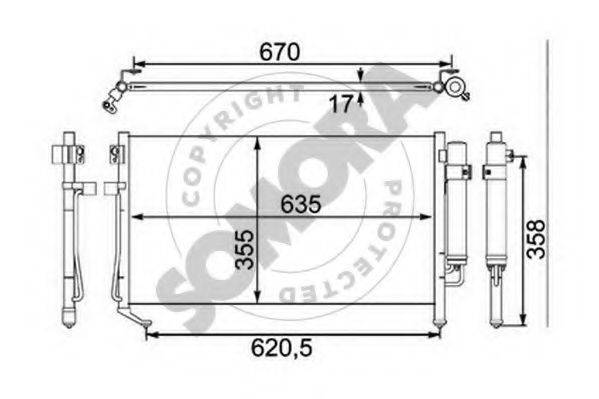 SOMORA 333260 Конденсатор, кондиціонер