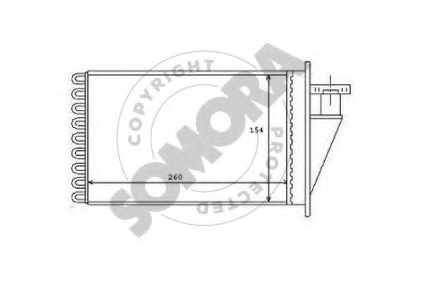 SOMORA 082250B Теплообмінник, опалення салону