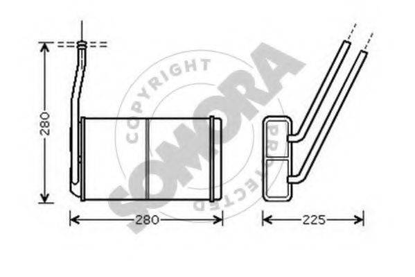 SOMORA 150150 Теплообмінник, опалення салону