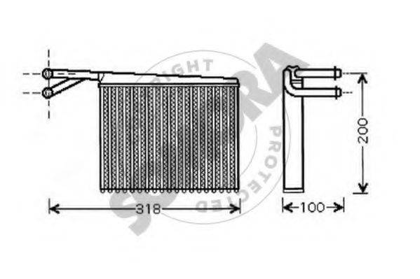 SOMORA 172150A Теплообмінник, опалення салону