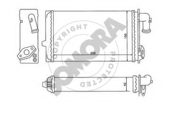 SOMORA 220950 Теплообмінник, опалення салону