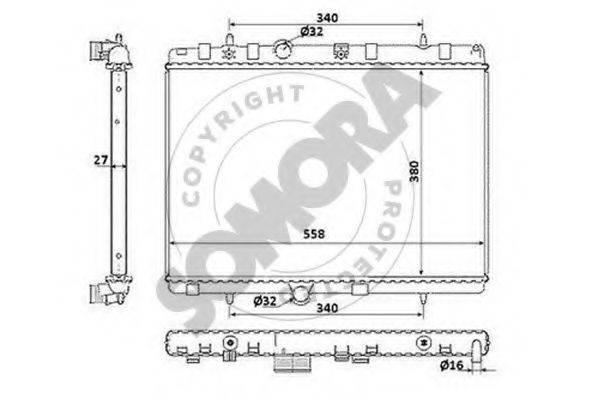 SOMORA 050440C Радіатор, охолодження двигуна