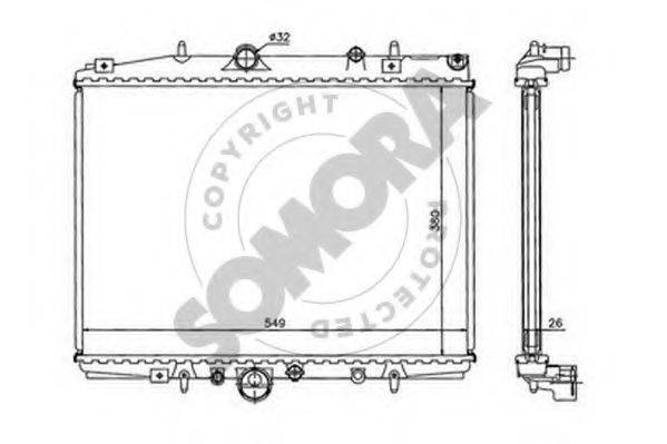 SOMORA 052340B Радіатор, охолодження двигуна
