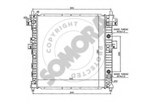 SOMORA 065140 Радіатор, охолодження двигуна