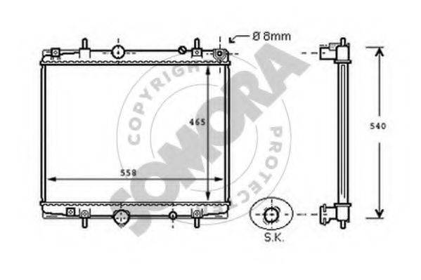 SOMORA 085140 Радіатор, охолодження двигуна