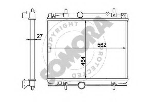 SOMORA 085140E Радіатор, охолодження двигуна