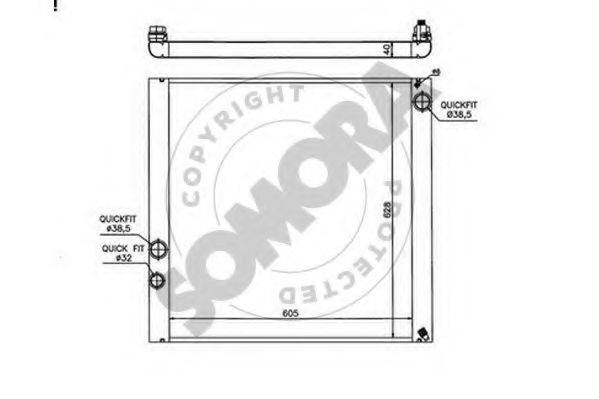 SOMORA 152340A Радіатор, охолодження двигуна