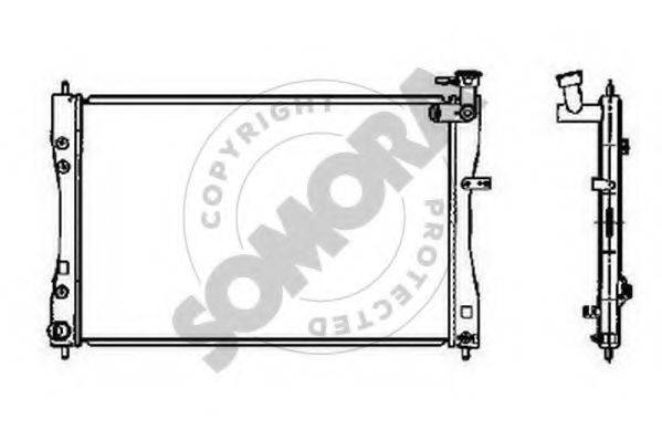 SOMORA 181240A Радіатор, охолодження двигуна