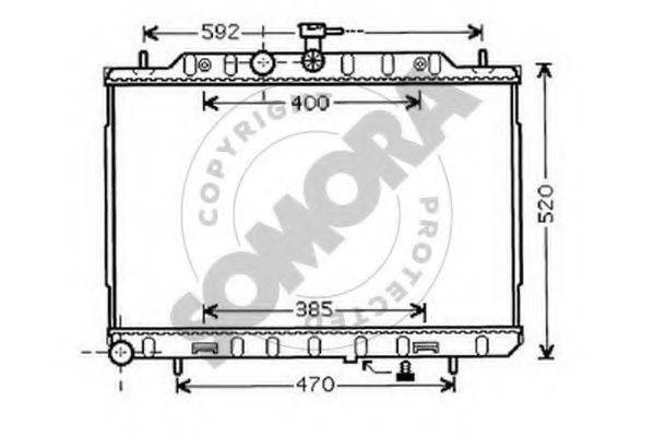 SOMORA 195640B Радіатор, охолодження двигуна