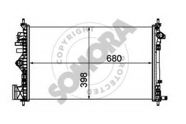 SOMORA 210840E Радіатор, охолодження двигуна