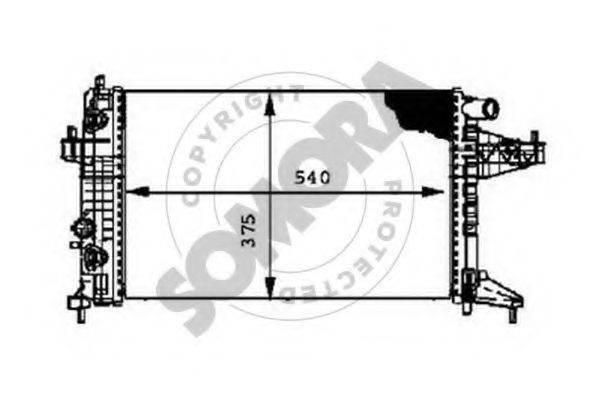 SOMORA 212540C Радіатор, охолодження двигуна