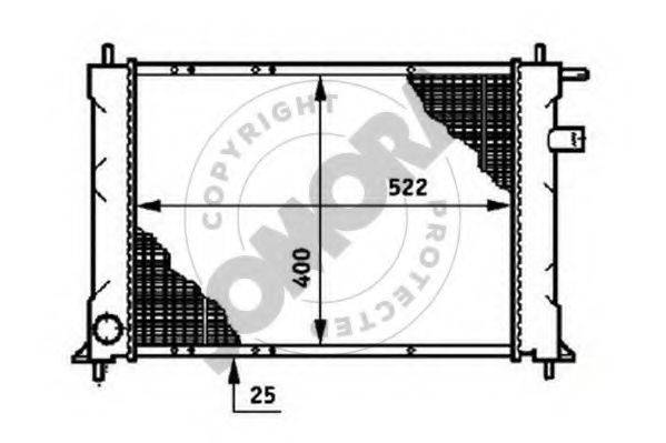 SOMORA 260740A Радіатор, охолодження двигуна