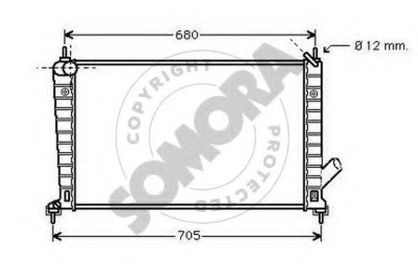 SOMORA 272140C Радіатор, охолодження двигуна