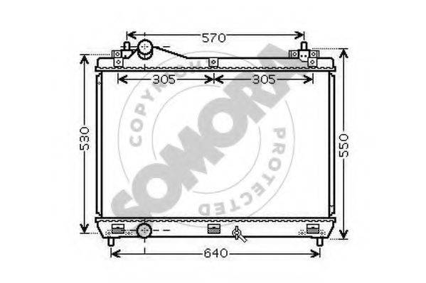 SOMORA 305140A Радіатор, охолодження двигуна