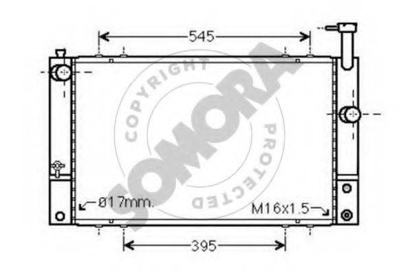 SOMORA 313540A Радіатор, охолодження двигуна