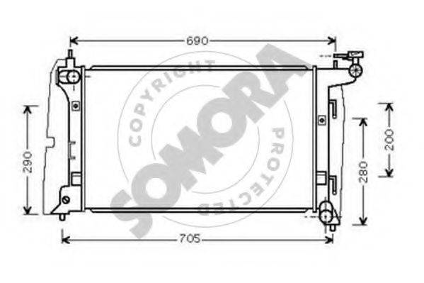 SOMORA 318140B Радіатор, охолодження двигуна
