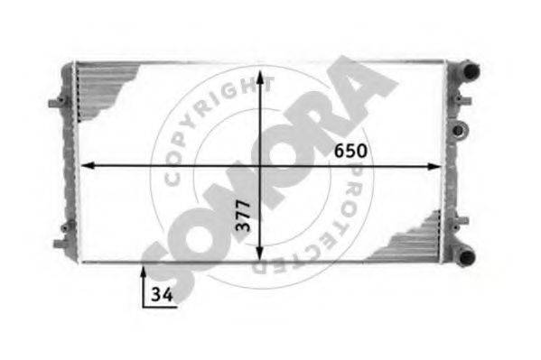 SOMORA 357040 Радіатор, охолодження двигуна
