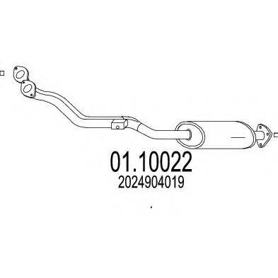 MTS 0110022 Труба вихлопного газу