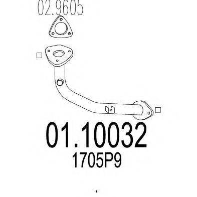 MTS 0110032 Труба вихлопного газу