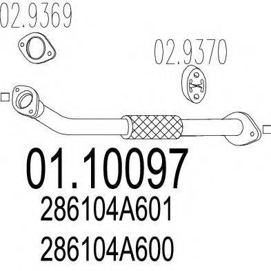 MTS 0110097 Труба вихлопного газу