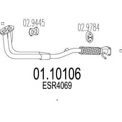 MTS 0110106 Труба вихлопного газу