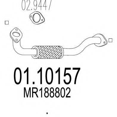 MTS 0110157 Труба вихлопного газу