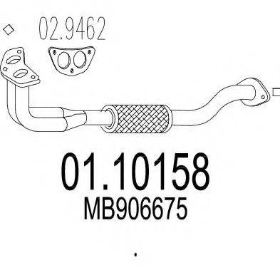 MTS 0110158 Труба вихлопного газу