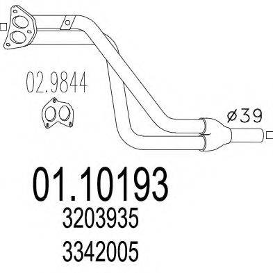 MTS 0110193 Труба вихлопного газу