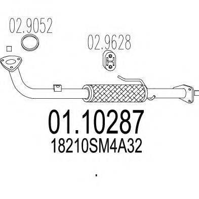 MTS 0110287 Труба вихлопного газу